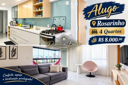 Apartamento com 4 Quartos para alugar, 129m² no Encruzilhada, Recife