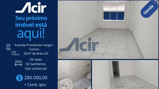 Sala Comercial à venda, 61m² no Centro, Rio de Janeiro
