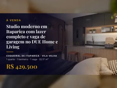 Apartamento com 1 Quarto à venda, 32m² no Coqueiral de Itaparica, Vila Velha