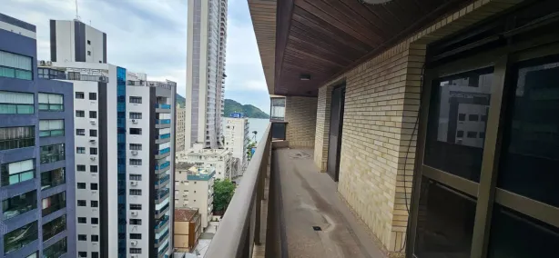 Apartamento com 3 Quartos para alugar, 168m² no Ponta da Praia, Santos