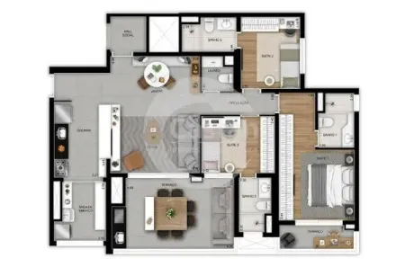 Apartamento com 3 Quartos à venda, 118m² no Vila Prudente, São Paulo