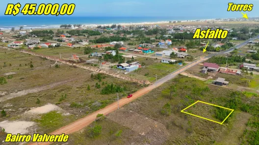 Lote/Terreno à venda, 264m² no ValVerde, Balneário Gaivota