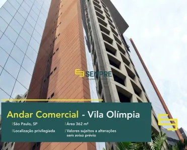 Sala Comercial para alugar, 362m² no Vila Olímpia, São Paulo