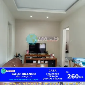 Casa com 3 Quartos à venda, 70m² no Galo Branco, São Gonçalo