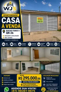 Casa com 2 Quartos à venda, 61m² no Riacho Fundo II, Brasília