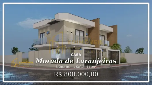Casa com 3 Quartos à venda, 111m² no Morada de Laranjeiras, Serra