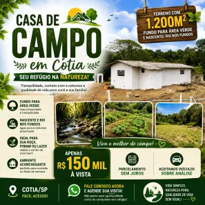 Casa com 3 Quartos à venda, 1200m² no Recreio Topázio (Caucaia do Alto), Cotia