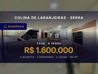 Casa com 4 Quartos à venda, 184m² no Colina de Laranjeiras, Serra