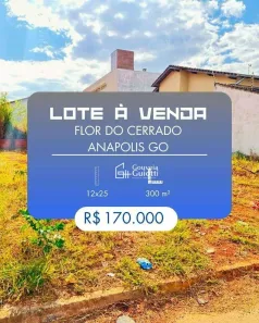 Lote/Terreno à venda, 300m² no Residencial Flor do Cerrado, Anápolis