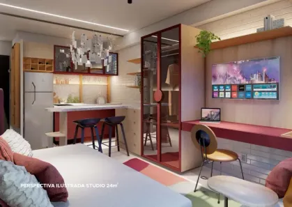 Apartamento com 1 Quarto à venda, 24m² no Vila Congonhas, São Paulo