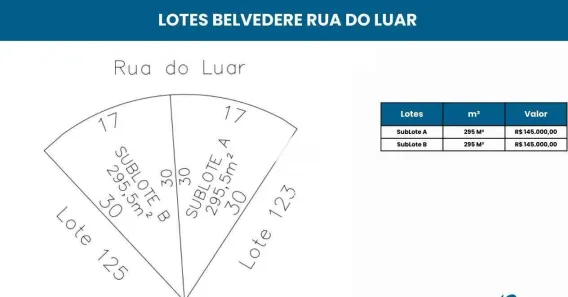 Lote/Terreno à venda, 295m² no Atibaia Belvedere, Atibaia