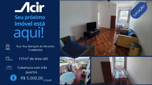 Cobertura com 3 Quartos para alugar, 131m² no Flamengo, Rio de Janeiro