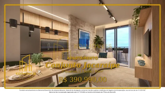 Apartamento com 3 Quartos à venda, 65m² no Conjunto Jacaraípe, Serra