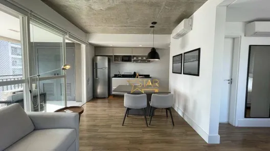 Apartamento com 1 Quarto para alugar, 63m² no Cidade Monções, São Paulo