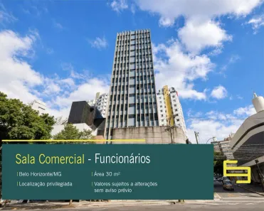 Sala Comercial para alugar, 30m² no Funcionários, Belo Horizonte