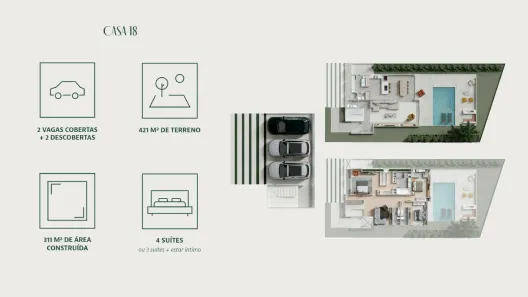 Casa de Condomínio com 4 Quartos à venda, 311m² no Cascatinha, Curitiba
