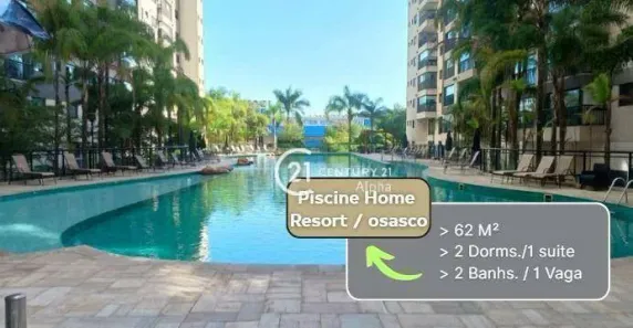 Apartamento com 2 Quartos à venda, 62m² no Continental, Osasco