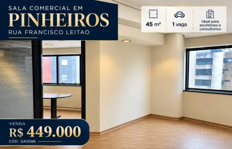 Consultório à venda, 45m² no Pinheiros, São Paulo