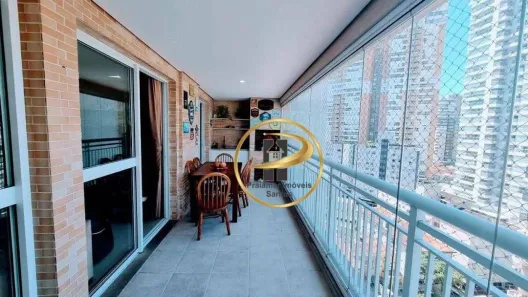Apartamento com 3 Quartos à venda, 134m² no Gonzaga, Santos