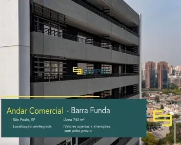 Sala Comercial para alugar, 743m² no Parque Industrial Tomas Edson, São Paulo