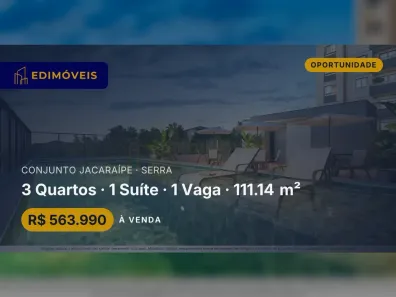 Apartamento com 3 Quartos à venda, 111m² no Conjunto Jacaraípe, Serra