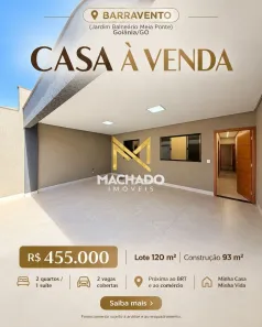 Casa com 2 Quartos à venda, 93m² no Jardim Balneário Meia Ponte, Goiânia