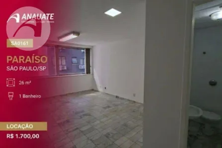Sala Comercial para venda ou aluguel, 26m² no Bela Vista, São Paulo