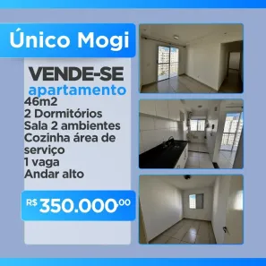 Apartamento com 2 Quartos à venda, 46m² no Vila Mogilar, Mogi das Cruzes
