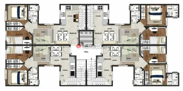 Apartamento com 2 Quartos à venda, 77m² no Vila Linda, Santo André