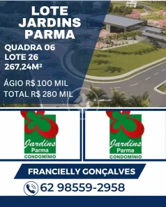 Lote/Terreno à venda, 267m² no Jardins Parma, Senador Canedo