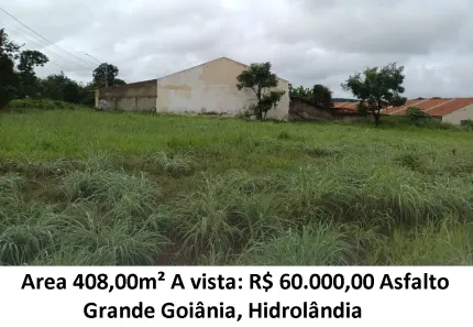 Lote/Terreno à venda, 408m² no Vila Grimpas, Hidrolândia