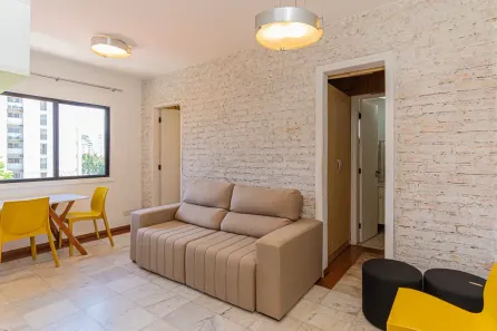 Apartamento com 1 Quarto para alugar, 38m² no Vila Nova Conceição, São Paulo