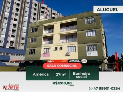 Sala Comercial para alugar, 27m² no América, Joinville