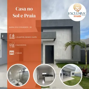 Casa de Condomínio com 3 Quartos à venda, 120m² no Rio das Canas, Barra dos Coqueiros