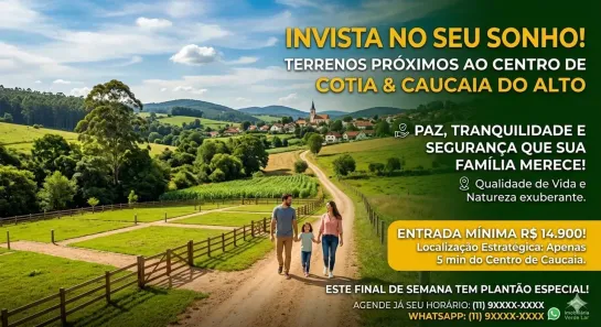 Lote/Terreno à venda, 500m² no Tijuco Preto(Caucaia do Alto), Cotia