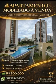 Apartamento com 3 Quartos à venda, 96m² no Aleixo, Manaus