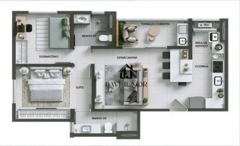 Apartamento com 2 Quartos à venda, 68m² no Além Ponte, Sorocaba