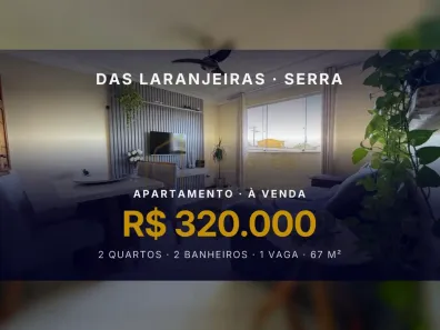 Apartamento com 2 Quartos à venda, 67m² no das Laranjeiras, Serra