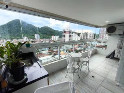 Apartamento com 2 Quartos para alugar, 82m² no Canto do Forte, Praia Grande