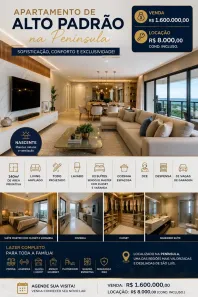 Apartamento com 3 Quartos para venda ou aluguel, 140m² no Ponta D'Areia, São Luís