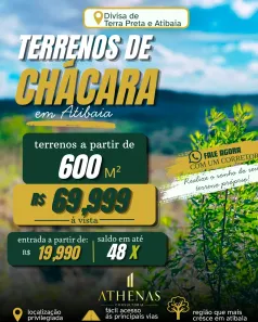 Lote/Terreno à venda, 600m² no Jardim Brasil, Atibaia