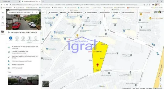 Lote/Terreno à venda, 2635m² no Serraria, Diadema