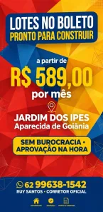 Lote/Terreno à venda, 240m² no Jardim Ipê, Aparecida de Goiânia