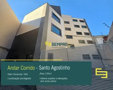 Imóvel Comercial para alugar, 135m² no Santo Agostinho, Belo Horizonte