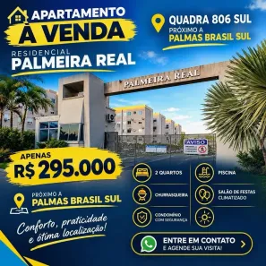 Apartamento com 2 Quartos à venda, 46m² no Plano Diretor Sul, Palmas