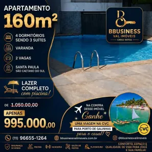 Apartamento com 4 Quartos à venda, 160m² no Cerâmica, São Caetano do Sul