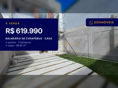 Casa com 3 Quartos à venda, 99m² no Balneário de Carapebus, Serra