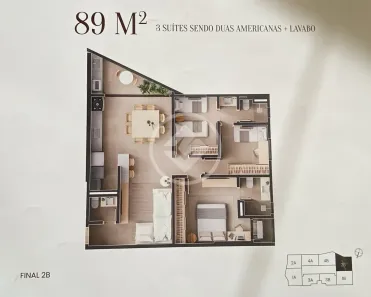Apartamento com 3 Quartos à venda, 89m² no Parque Amazônia, Goiânia