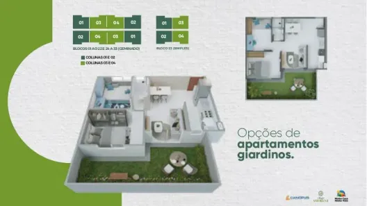 Apartamento com 2 Quartos à venda, 50m² no Labele Parck, Paço do Lumiar