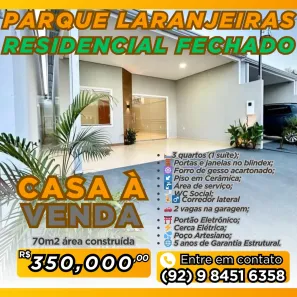 Casa de Condomínio com 3 Quartos à venda, 70m² no Flores, Manaus